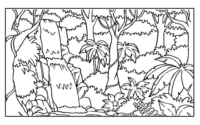 Раскраска: лес (природа) #157014 - Бесплатные раскраски для печати