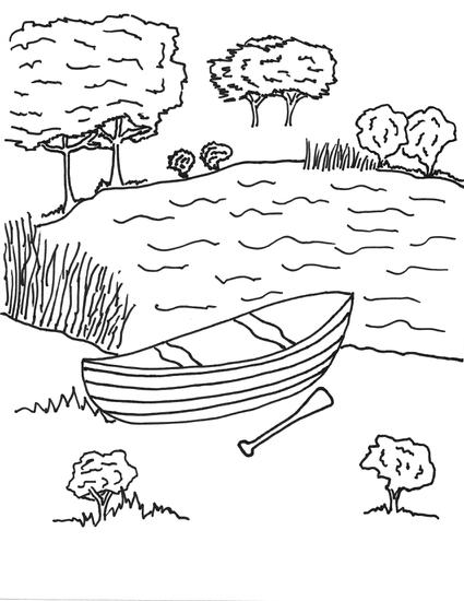Раскраска: озеро (природа) #166069 - Бесплатные раскраски для печати