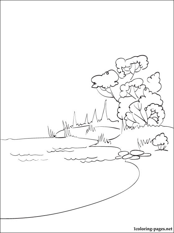 Раскраска: озеро (природа) #166078 - Бесплатные раскраски для печати