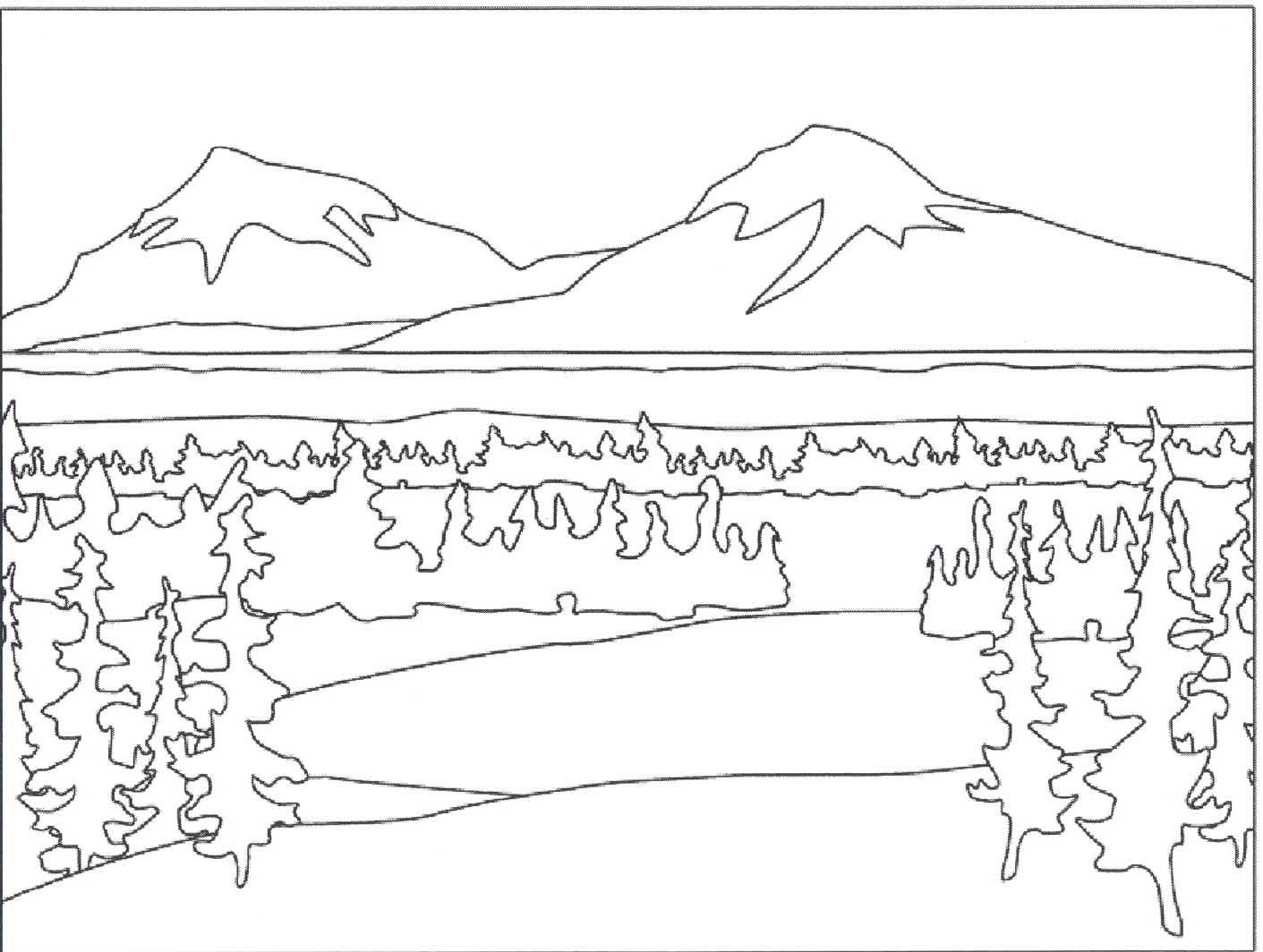Раскраска: озеро (природа) #166211 - Бесплатные раскраски для печати