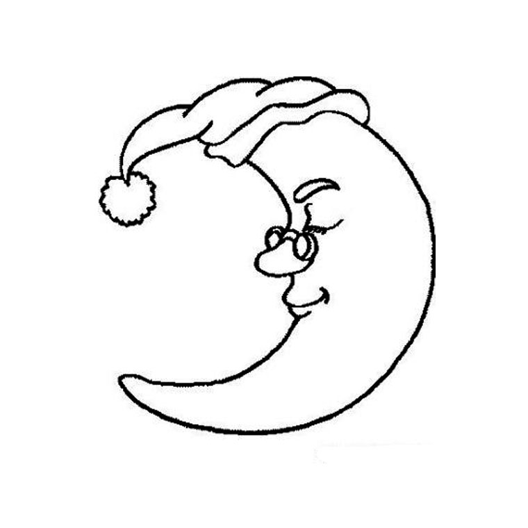 Раскраска: луна (природа) #155568 - Бесплатные раскраски для печати