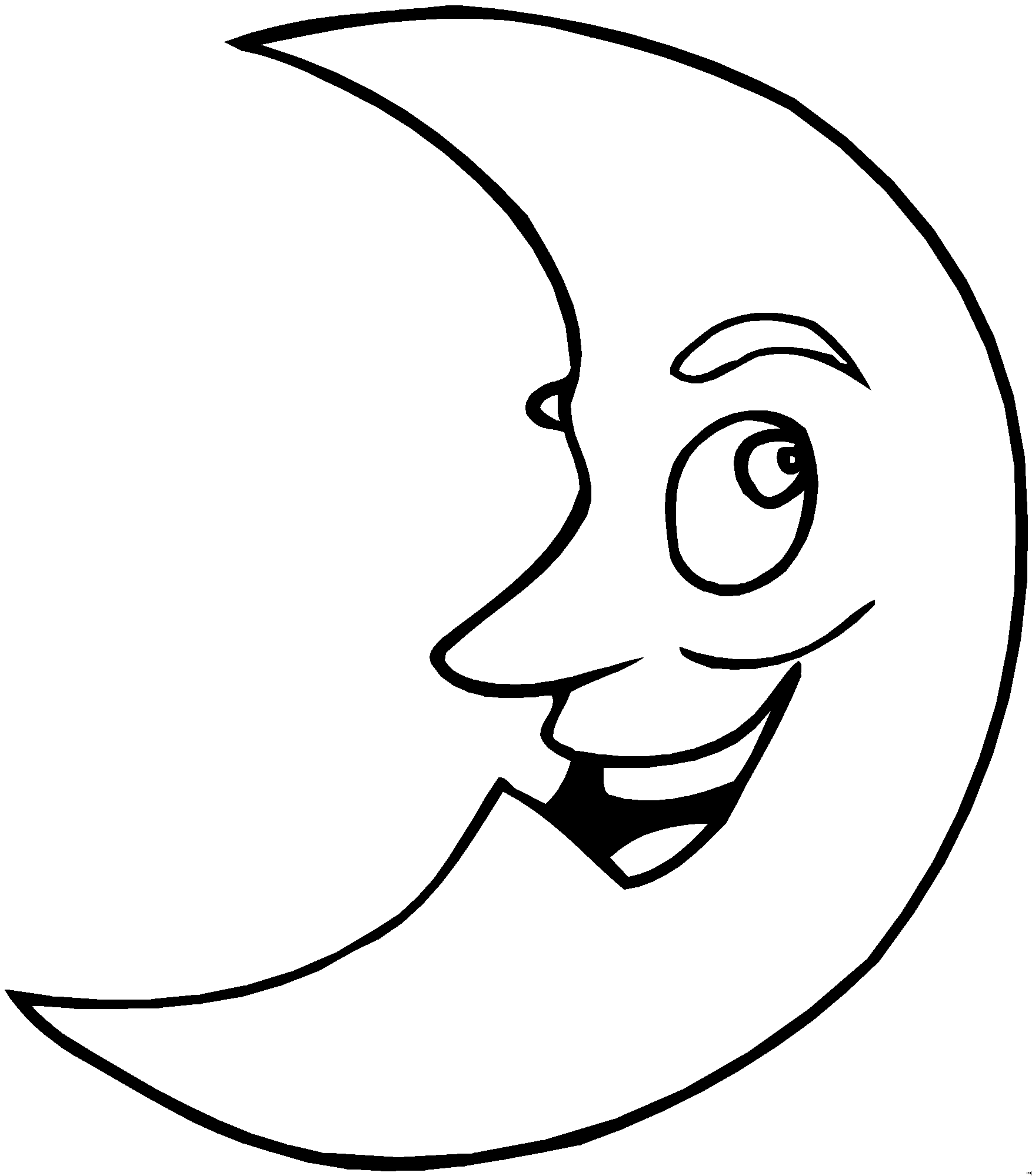 Раскраска: луна (природа) #155570 - Бесплатные раскраски для печати