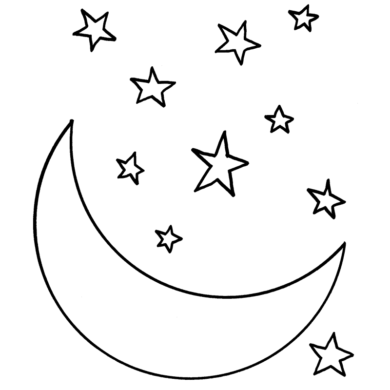 Раскраска: луна (природа) #155574 - Бесплатные раскраски для печати