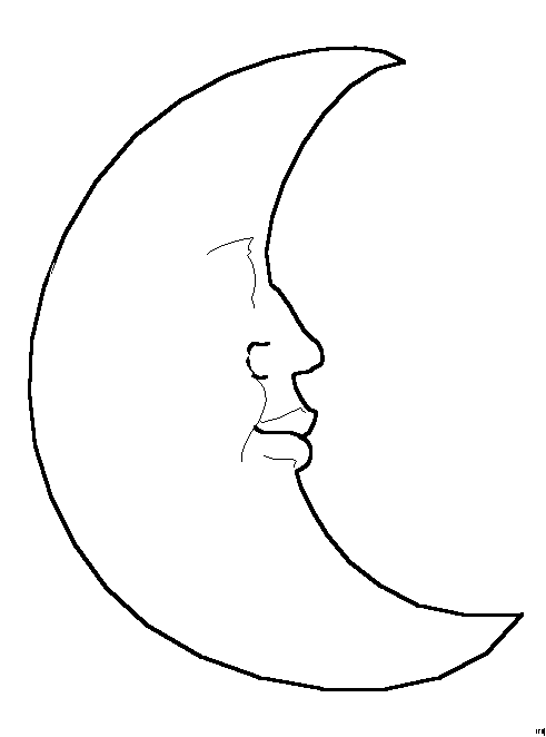 Раскраска: луна (природа) #155586 - Бесплатные раскраски для печати