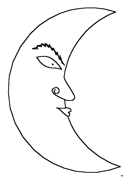 Раскраска: луна (природа) #155600 - Бесплатные раскраски для печати