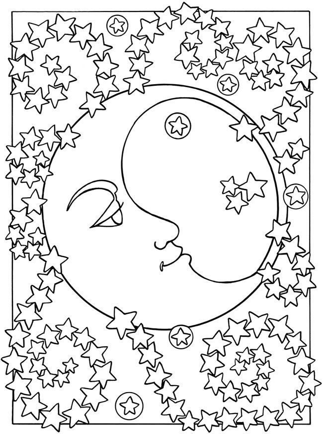 Раскраска: луна (природа) #155626 - Бесплатные раскраски для печати