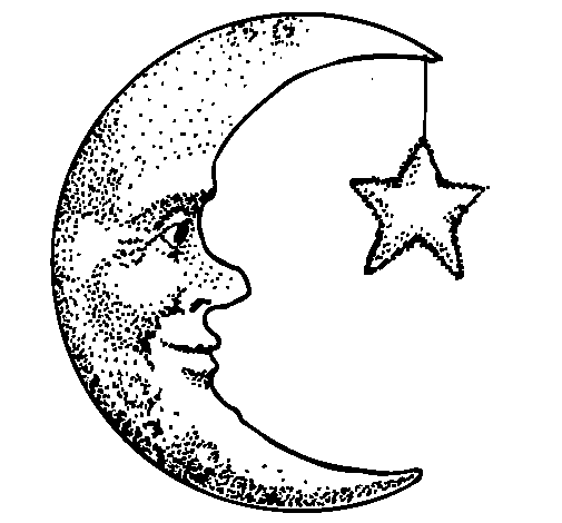 Раскраска: луна (природа) #155639 - Бесплатные раскраски для печати