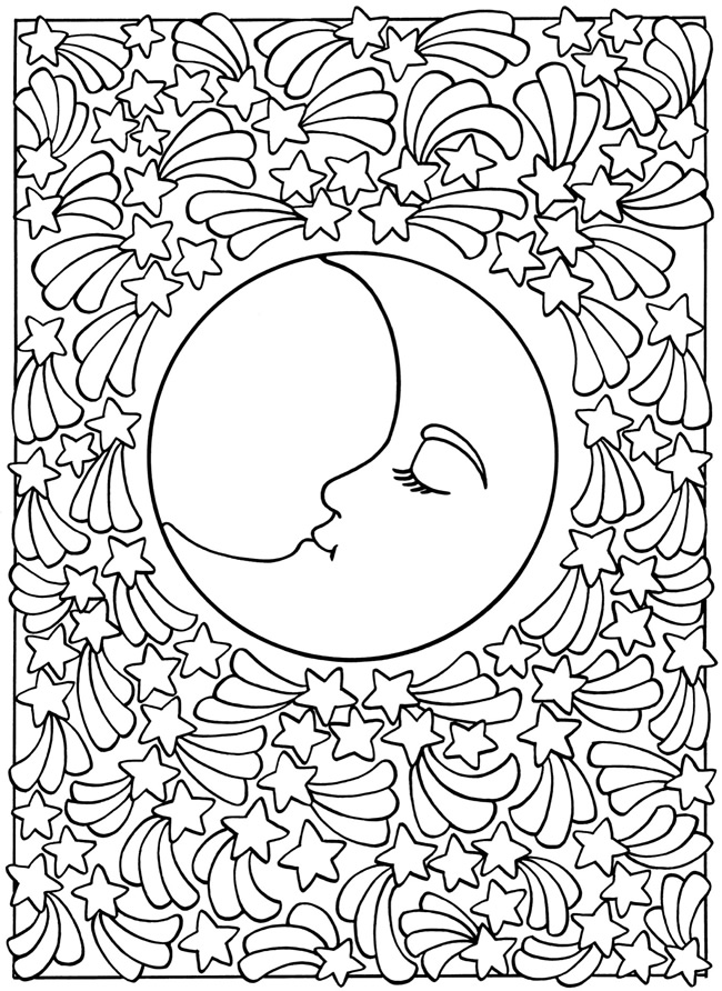 Раскраска: луна (природа) #155660 - Бесплатные раскраски для печати