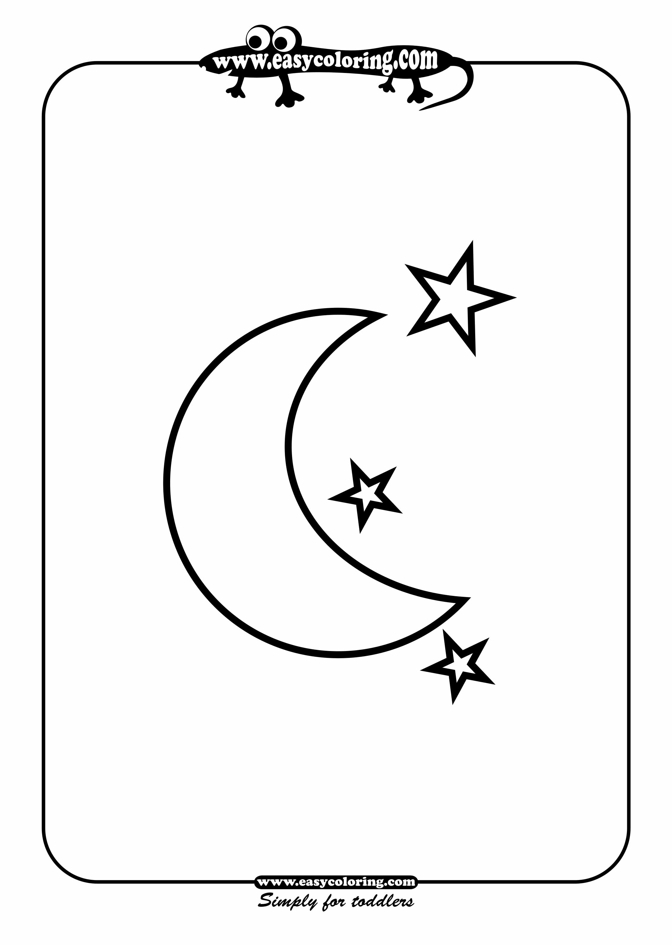 Раскраска: луна (природа) #155759 - Бесплатные раскраски для печати