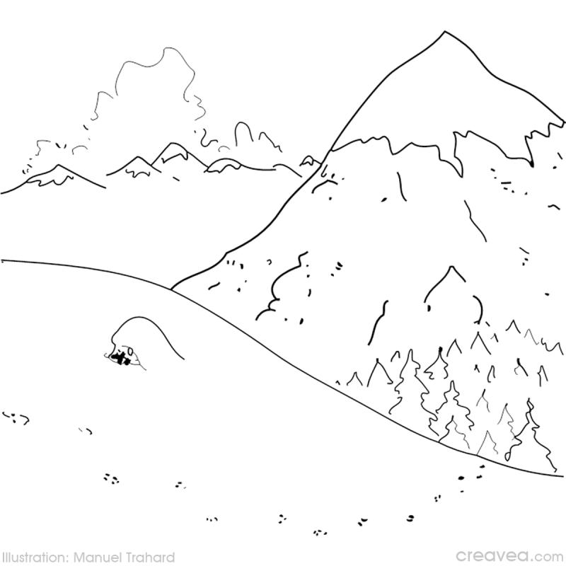 Раскраска: гора (природа) #156479 - Бесплатные раскраски для печати