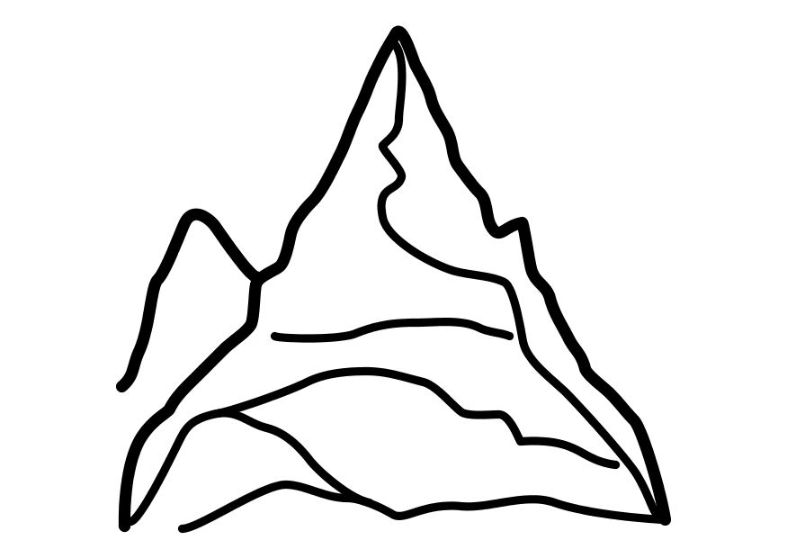 Раскраска: гора (природа) #156481 - Бесплатные раскраски для печати