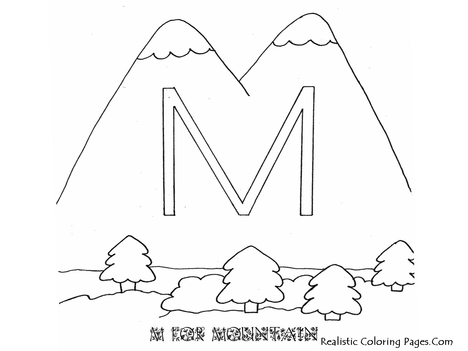 Раскраска: гора (природа) #156577 - Бесплатные раскраски для печати