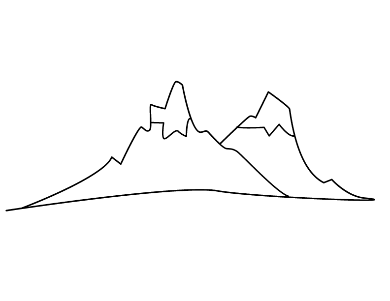 Раскраска: гора (природа) #156671 - Бесплатные раскраски для печати