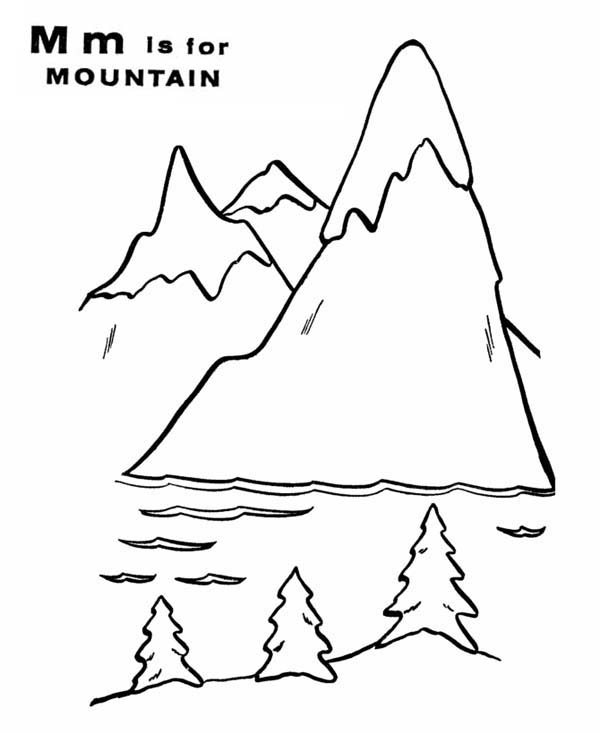 Раскраска: гора (природа) #156733 - Бесплатные раскраски для печати