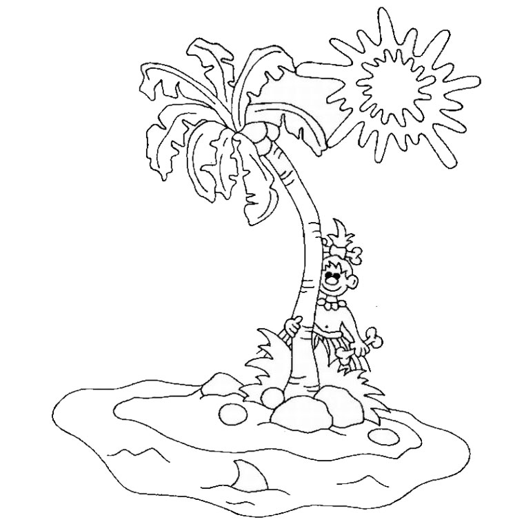 Раскраска: пальма (природа) #161144 - Бесплатные раскраски для печати