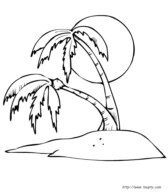 Раскраска: пальма (природа) #161182 - Бесплатные раскраски для печати