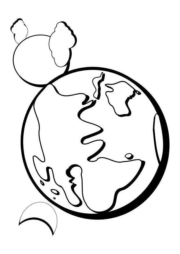 Раскраска: планета (природа) #157637 - Бесплатные раскраски для печати