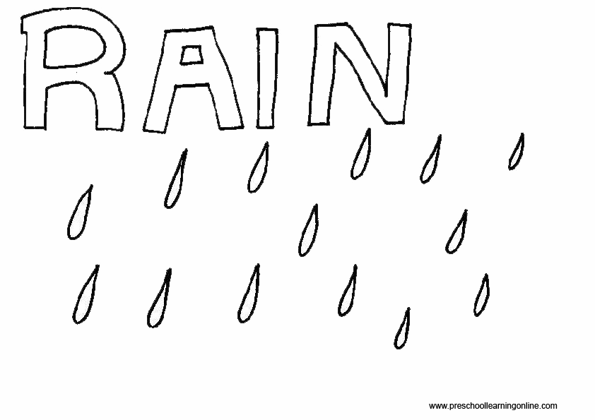 Раскраска: дождь (природа) #158295 - Бесплатные раскраски для печати