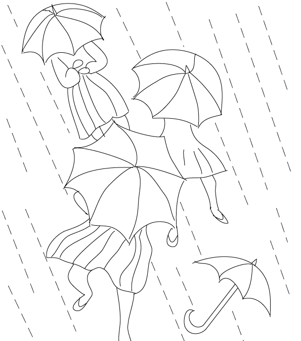 Раскраска: дождь (природа) #158404 - Бесплатные раскраски для печати