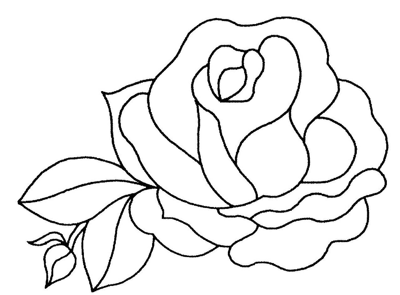 Три розы - раскраска №9411