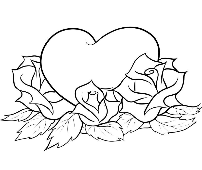 Раскраска: розы (природа) #161945 - Бесплатные раскраски для печати
