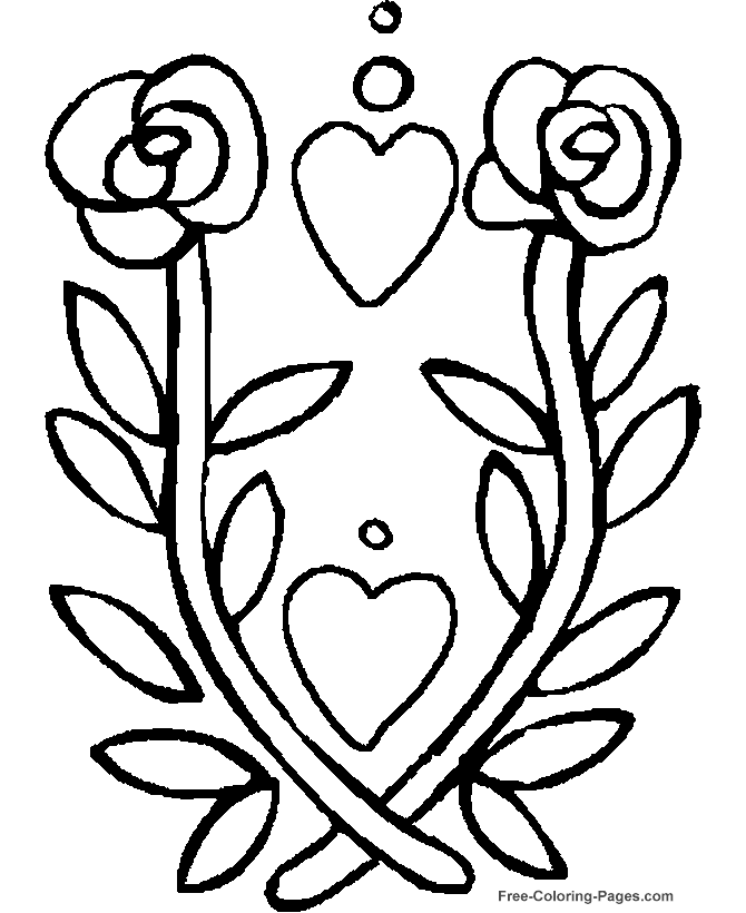 Раскраска: розы (природа) #161970 - Бесплатные раскраски для печати