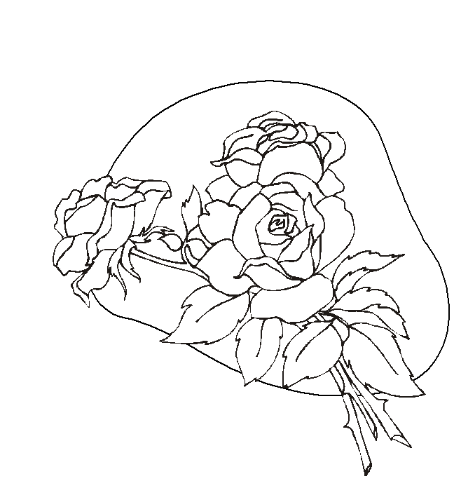 Раскраска: розы (природа) #162038 - Бесплатные раскраски для печати