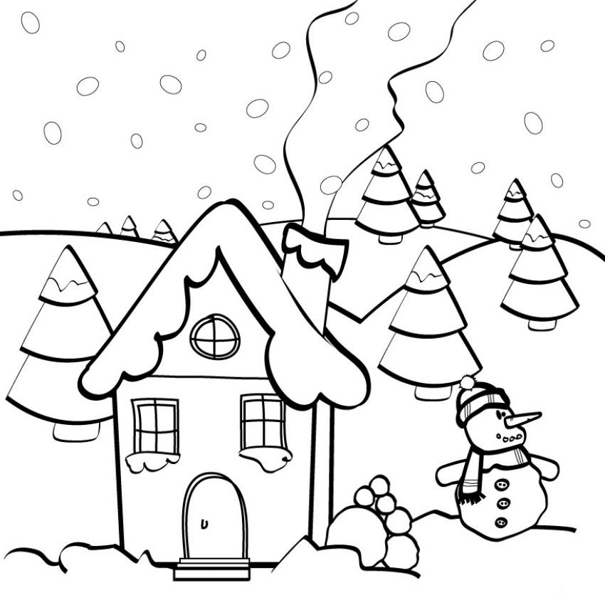 Раскраска: снег (природа) #158505 - Бесплатные раскраски для печати
