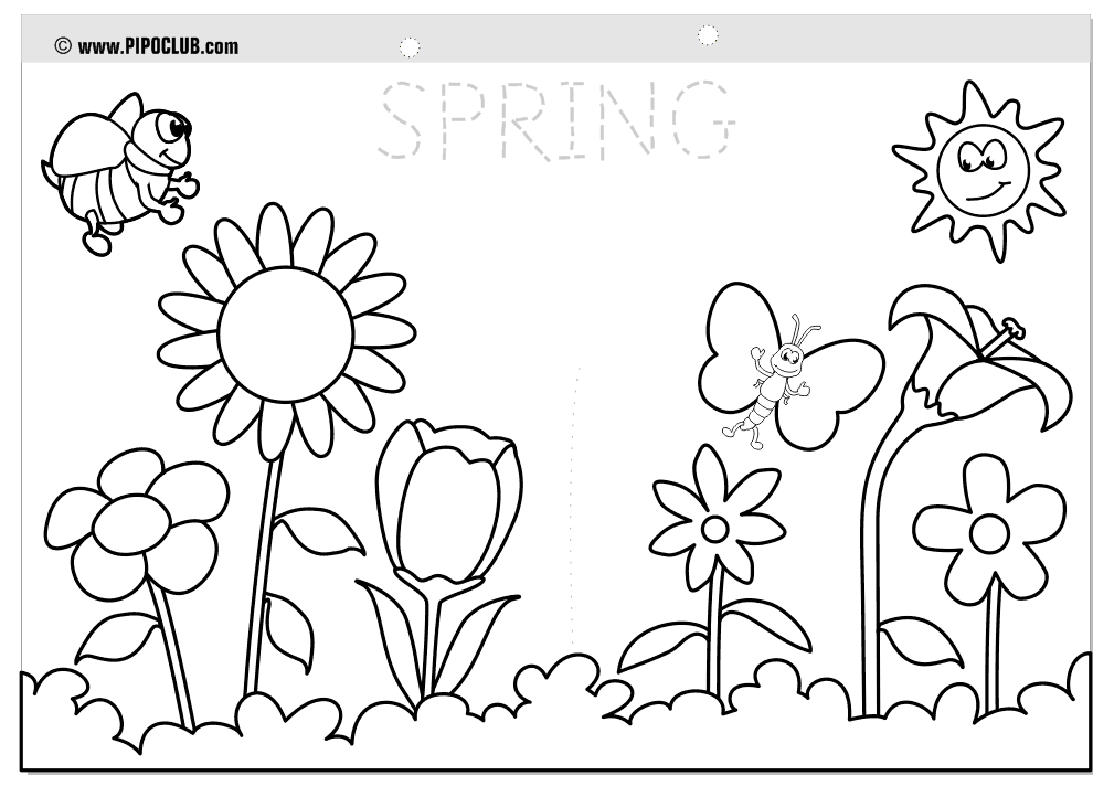 Раскраска: Весенний сезон (природа) #164745 - Бесплатные раскраски для печати