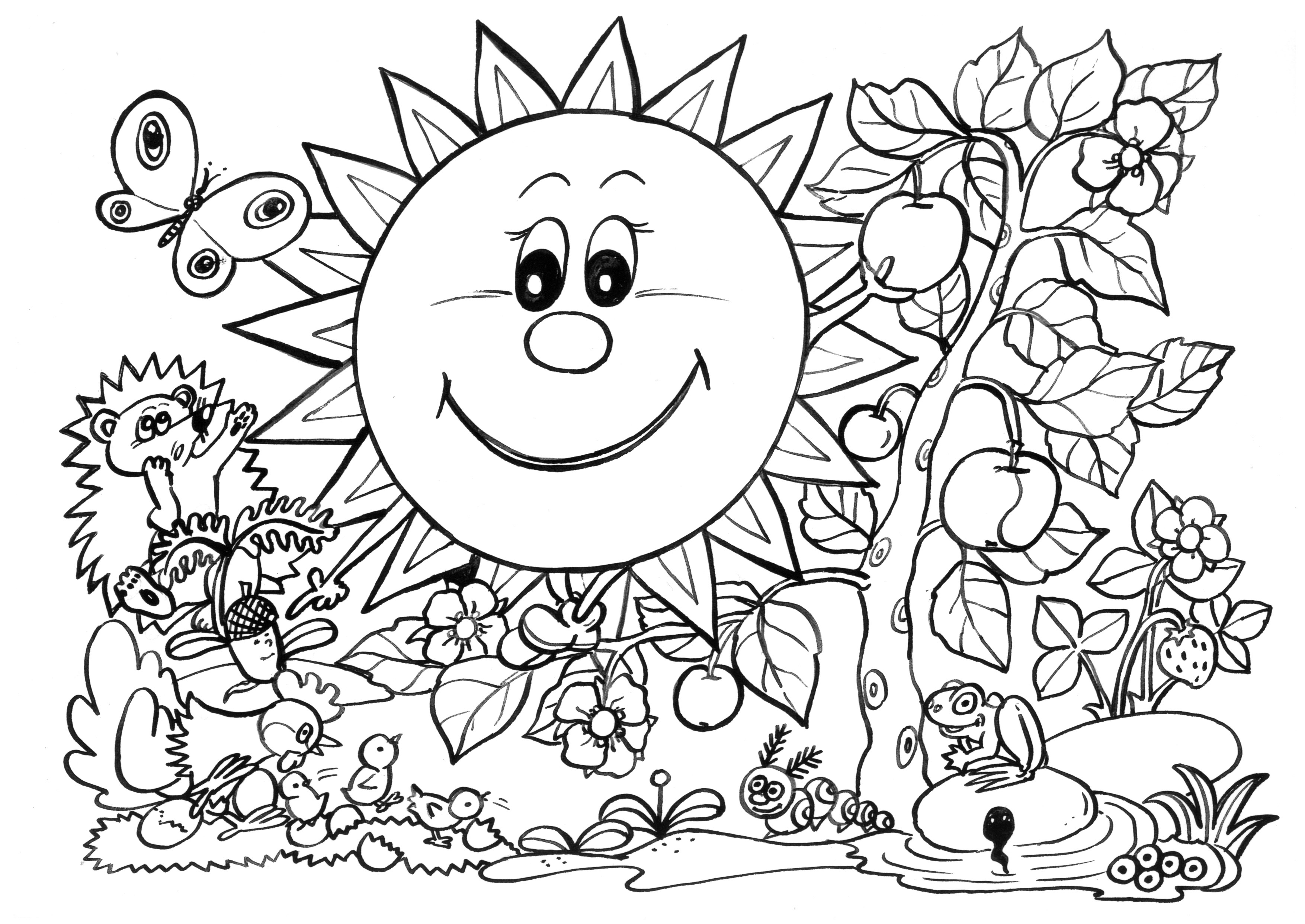 Раскраска: Весенний сезон (природа) #164757 - Бесплатные раскраски для печати