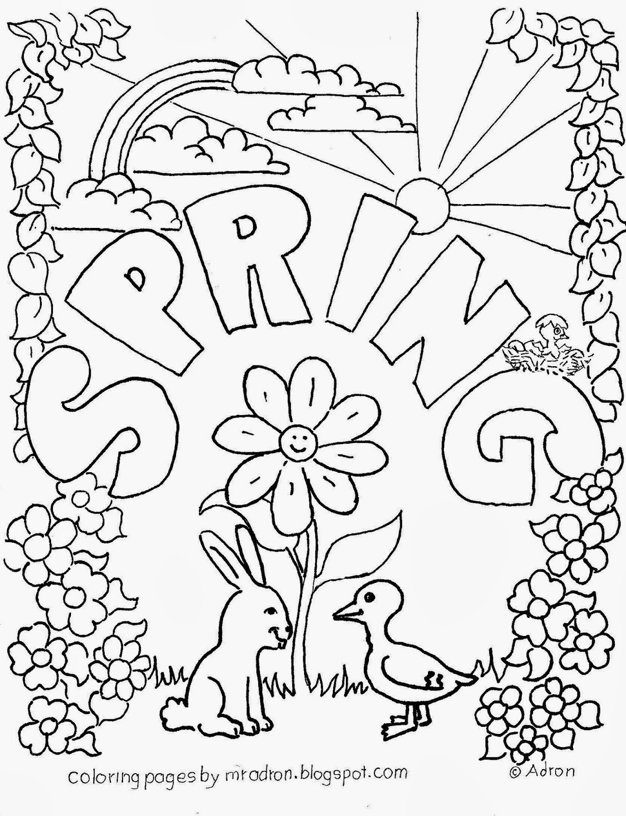 Раскраска: Весенний сезон (природа) #164775 - Бесплатные раскраски для печати