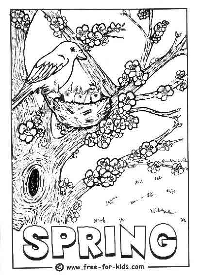 Раскраска: Весенний сезон (природа) #164841 - Бесплатные раскраски для печати