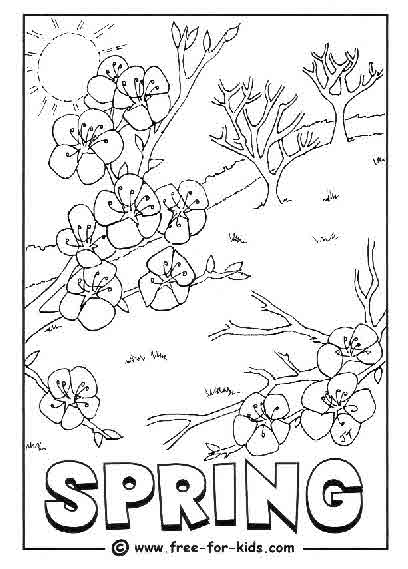 Раскраска: Весенний сезон (природа) #164859 - Бесплатные раскраски для печати