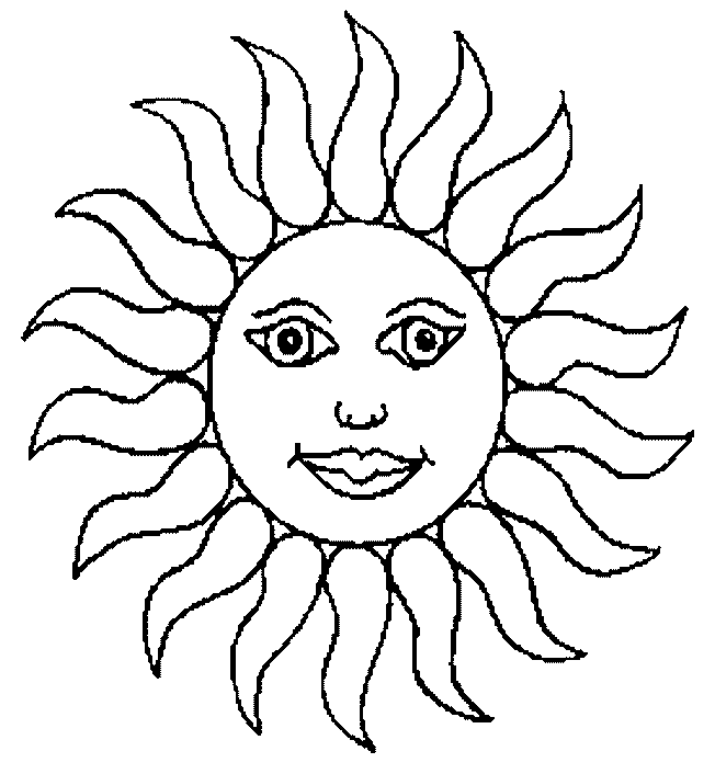 Раскраска: солнце (природа) #157910 - Бесплатные раскраски для печати