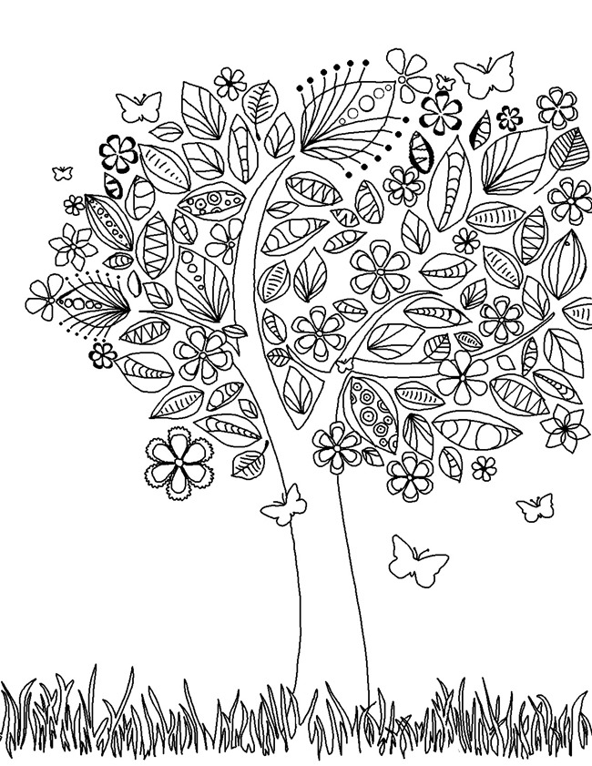 Раскраска: дерево (природа) #154734 - Бесплатные раскраски для печати
