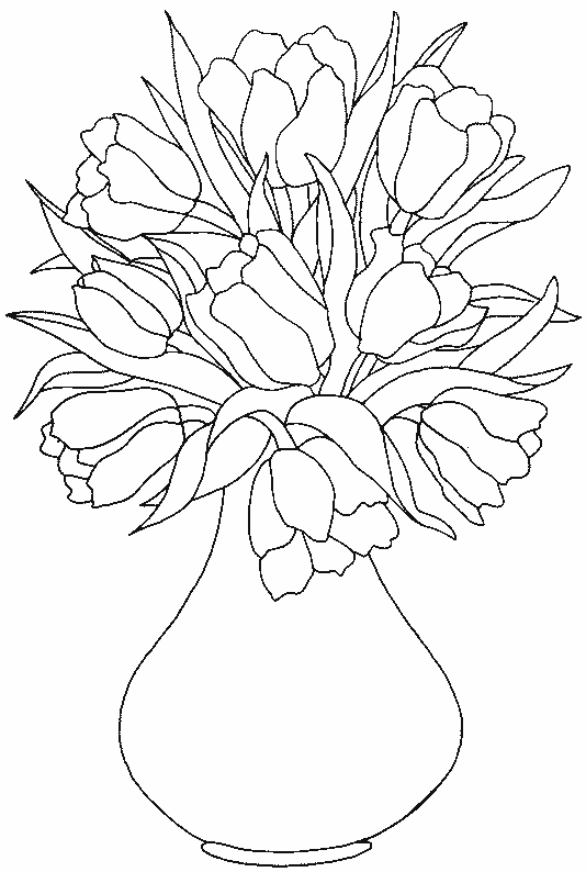 Раскраска: тюльпан (природа) #161630 - Бесплатные раскраски для печати
