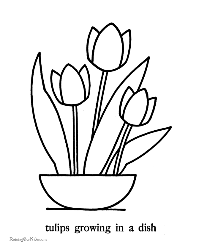 Раскраска: тюльпан (природа) #161646 - Бесплатные раскраски для печати