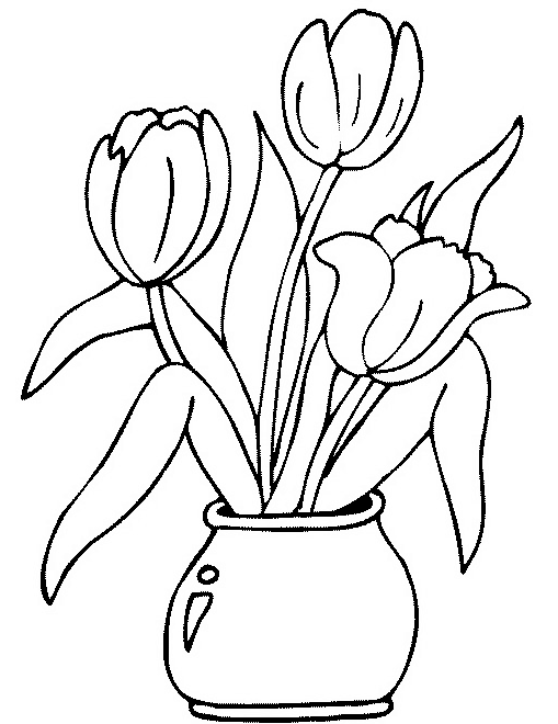 Раскраска: тюльпан (природа) #161665 - Бесплатные раскраски для печати