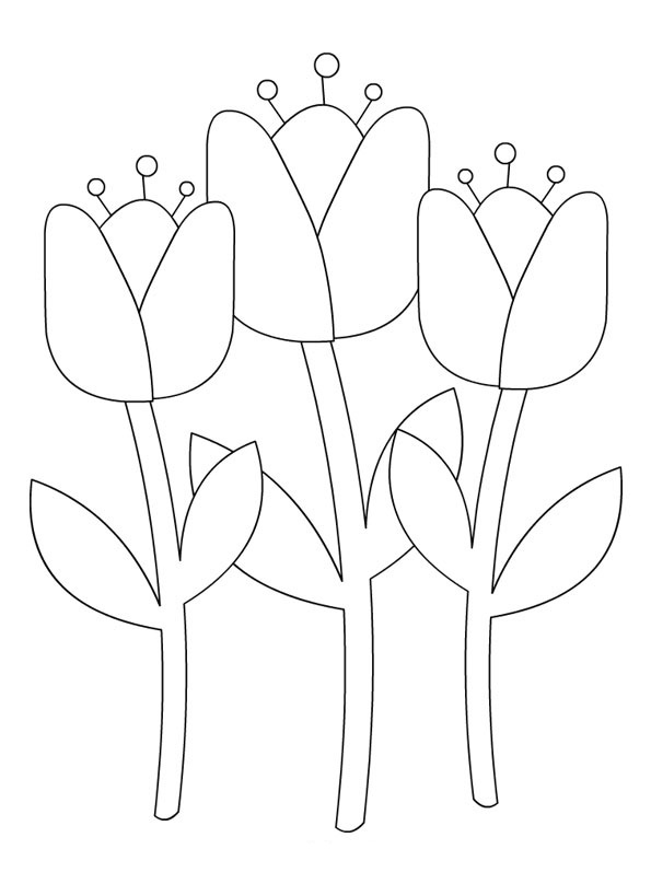 Раскраска: тюльпан (природа) #161687 - Бесплатные раскраски для печати