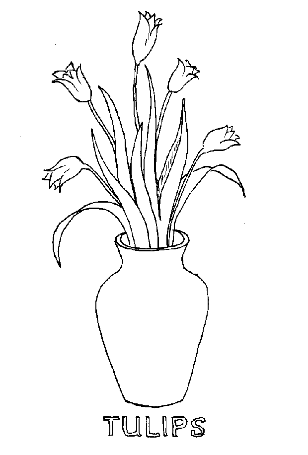 Раскраска: тюльпан (природа) #161752 - Бесплатные раскраски для печати