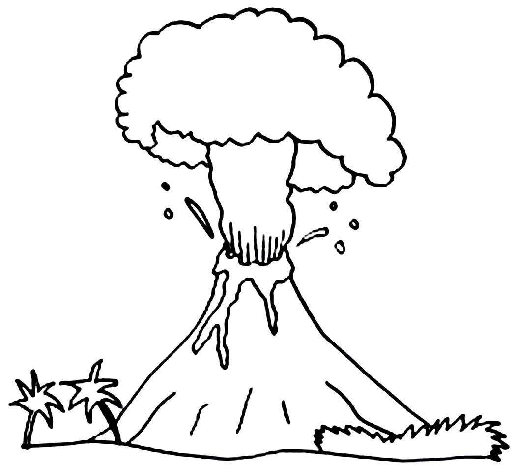 Раскраска: вулкан (природа) #166565 - Бесплатные раскраски для печати