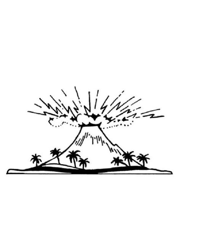 Раскраска: вулкан (природа) #166587 - Бесплатные раскраски для печати