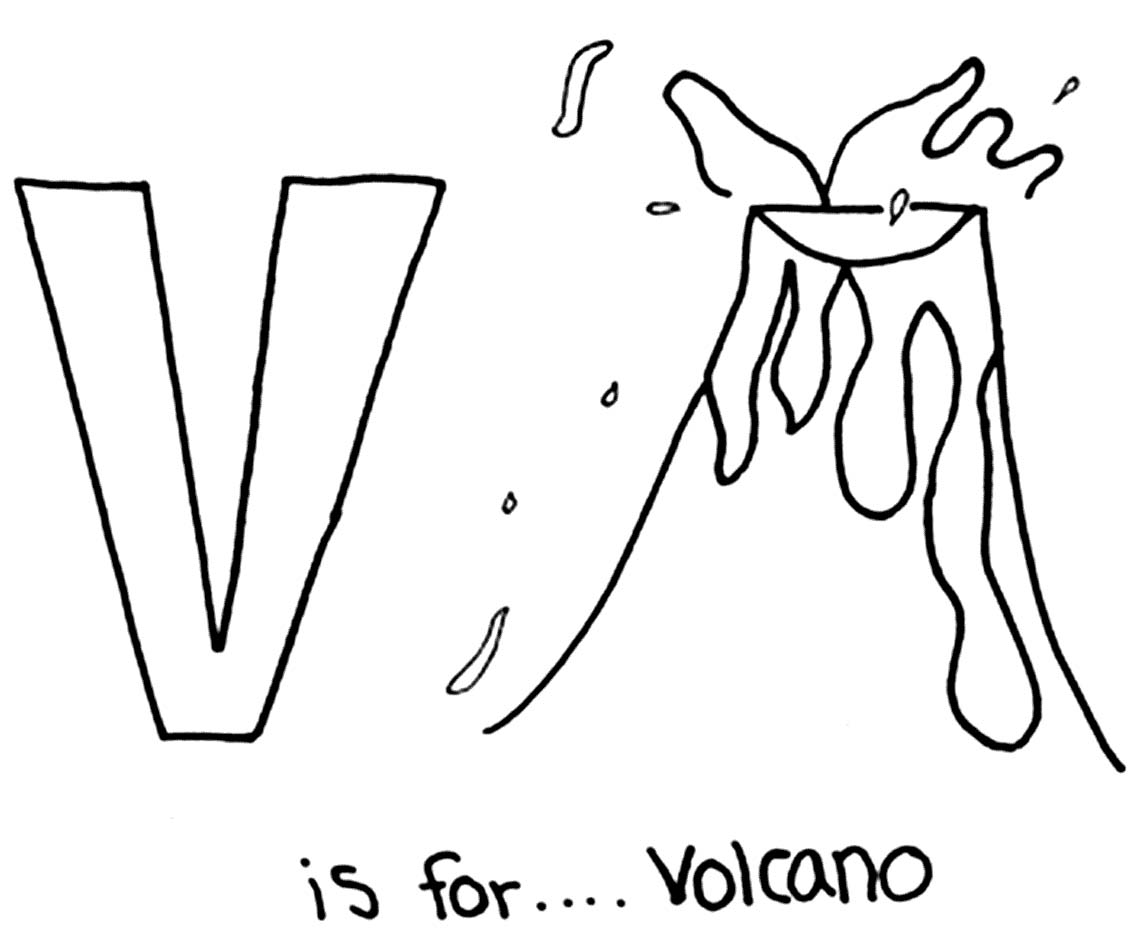 Раскраска: вулкан (природа) #166590 - Бесплатные раскраски для печати