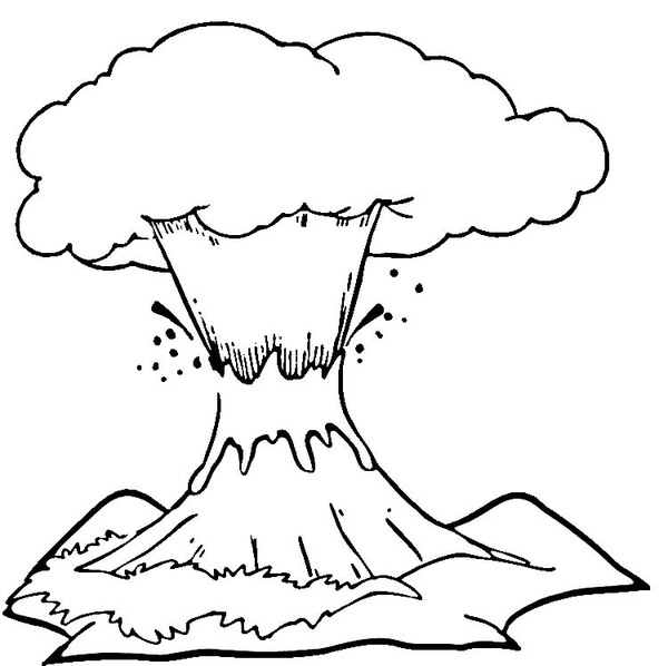 Раскраска: вулкан (природа) #166601 - Бесплатные раскраски для печати