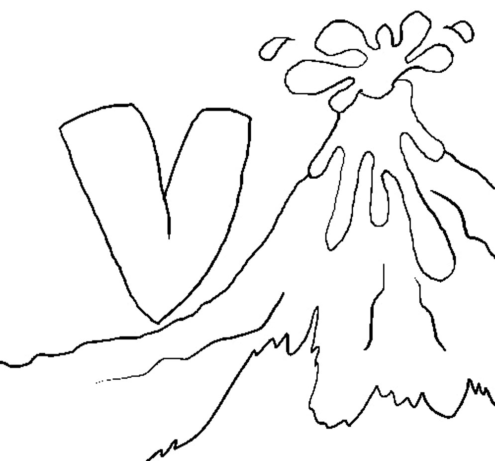 Раскраска: вулкан (природа) #166618 - Бесплатные раскраски для печати