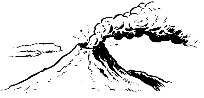 Раскраска: вулкан (природа) #166655 - Бесплатные раскраски для печати