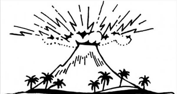 Раскраска: вулкан (природа) #166711 - Бесплатные раскраски для печати