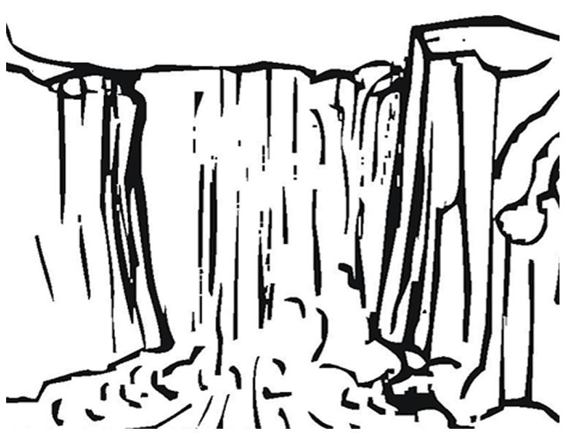 Раскраска: водопад (природа) #159773 - Бесплатные раскраски для печати