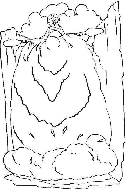 Раскраска: водопад (природа) #159913 - Бесплатные раскраски для печати