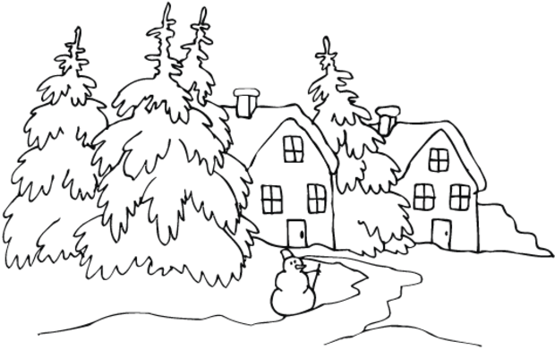 Раскраска: Зимний сезон (природа) #164448 - Бесплатные раскраски для печати